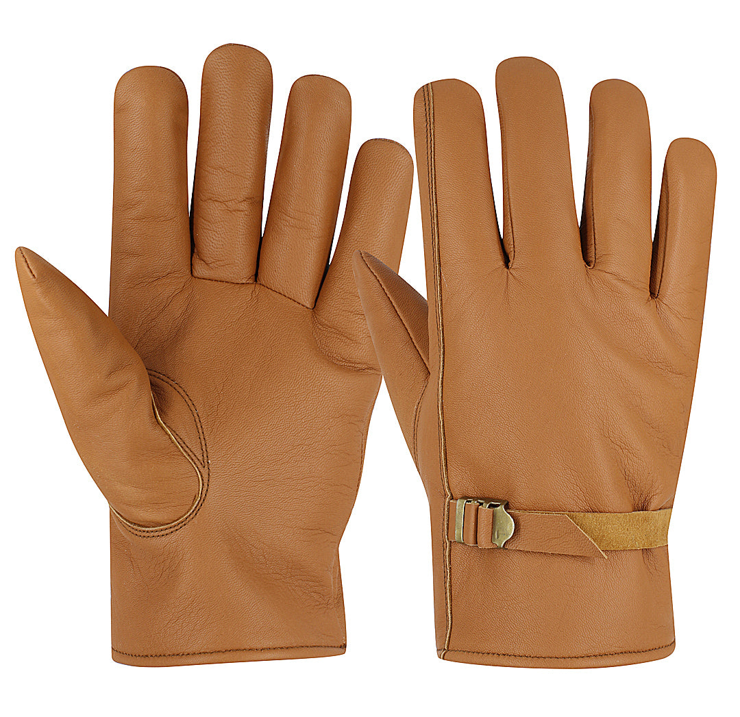Brown Leather Driver Gloves