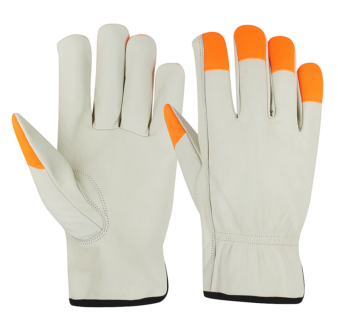 Polyester Fabric Finger Tips Driving Gloves