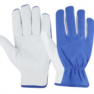 Blue Goatskin Leather Assembly Gloves